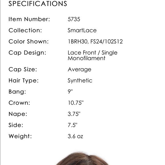 Jon Renau Alison wig lace front monofilament 6/33 - Picture 3 of 7